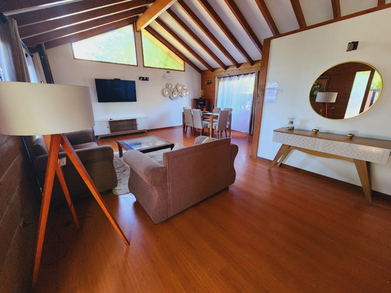 entrada de la cabaña para 8 personas