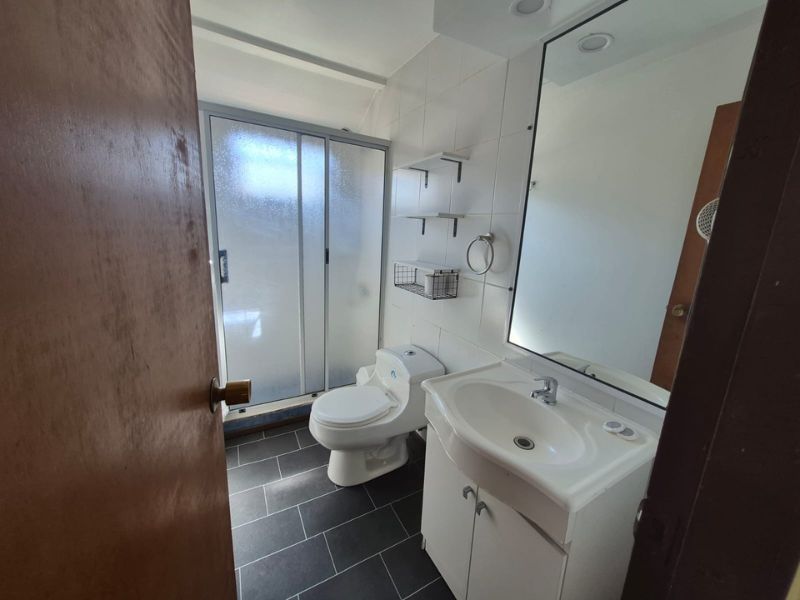 cabaña con dos dormitorios matrimoniales en pucon- baño