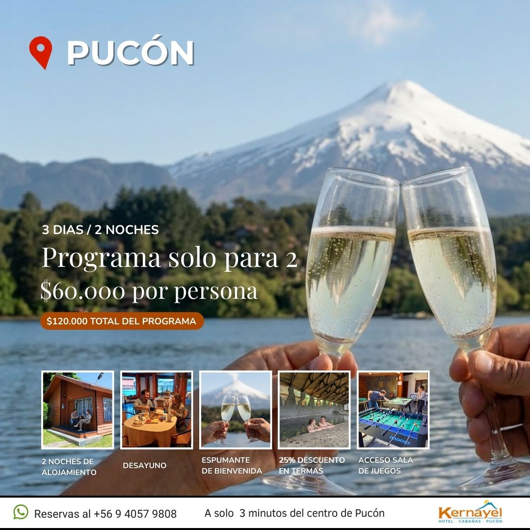 cabaña para 2 personas en pucon